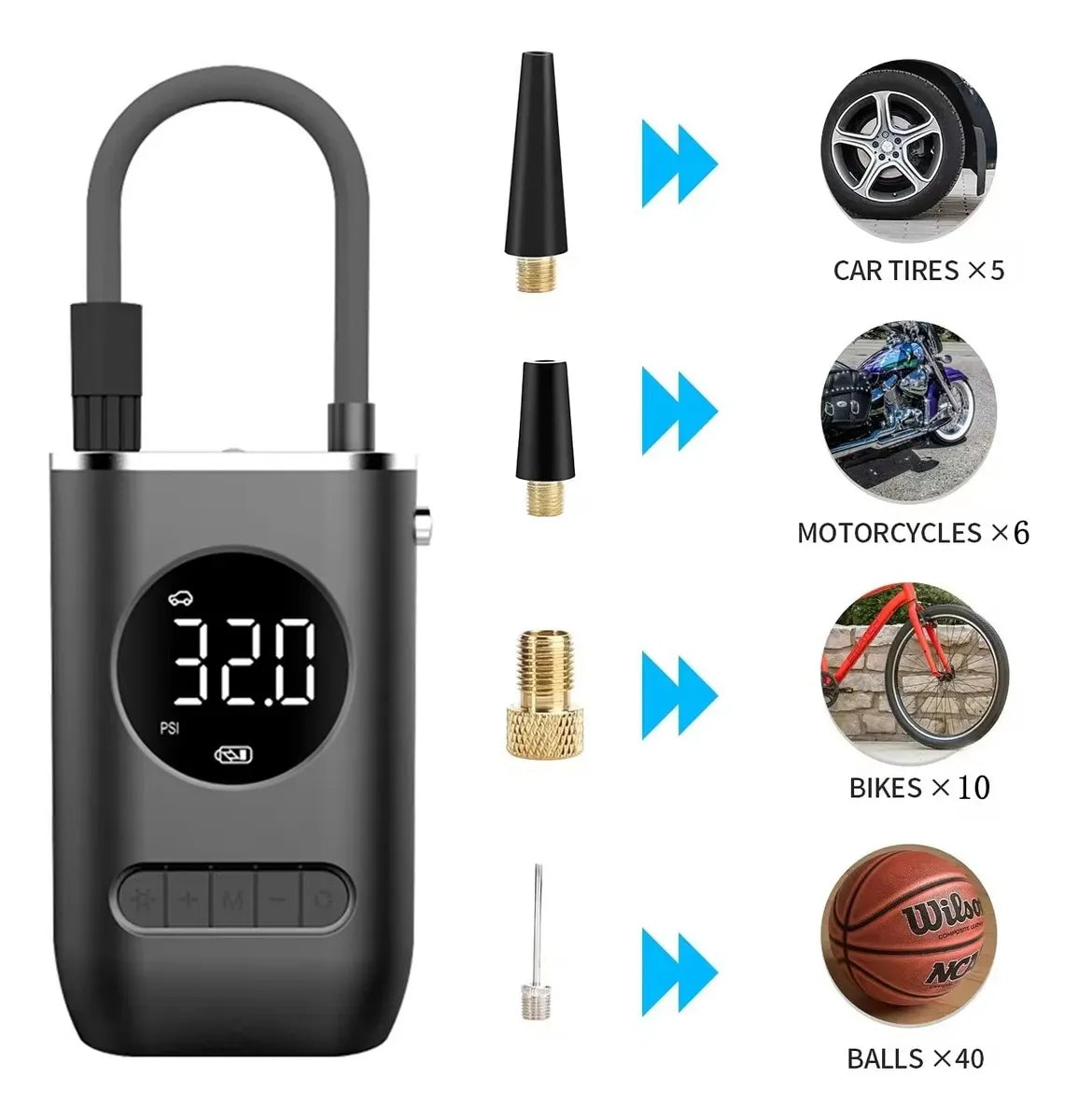 Compresor Portátil De Llantas Para Moto Y Carro