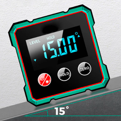 Buscador de ángulos digital magnético con láser electrónico