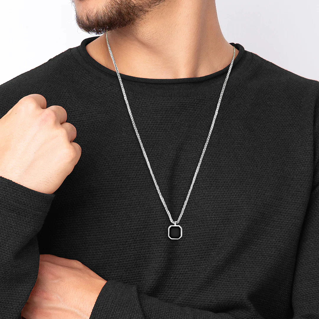 Para Mi Hijo | Collar Ajustable de Piedra Negra